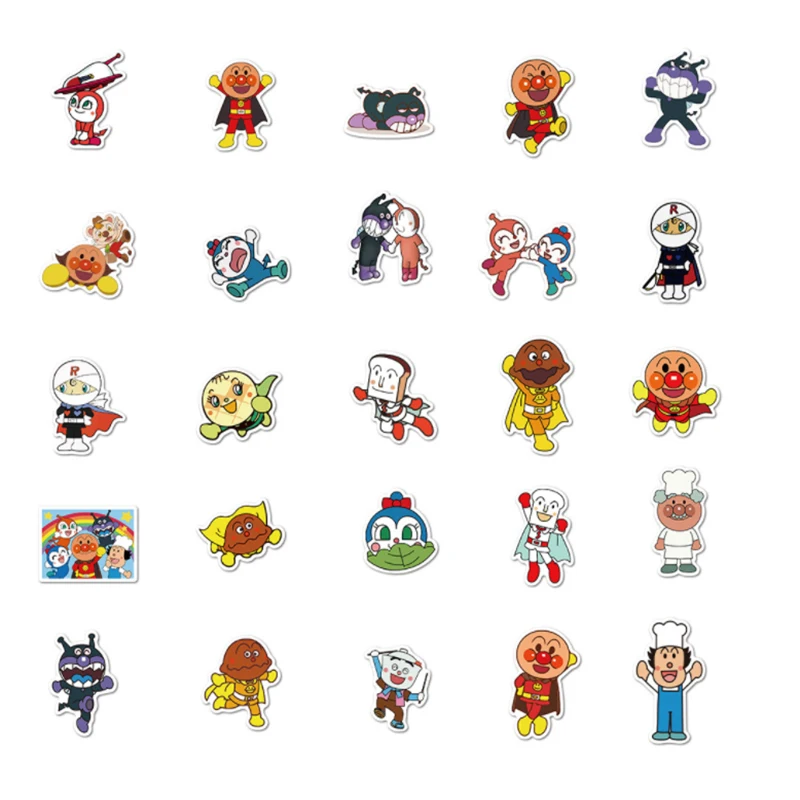 50Pcs/Set Japanese animation Anpanman Graffiti Waterproof Skateboard Travel Suitcase Phone Laptop Luggage Stickers Cute Kids
50Pcs/Set Japanese animation Anpanman Graffiti Waterproof Skateboard Travel Suitcase Phone Laptop Luggage Stickers Cute Kids
