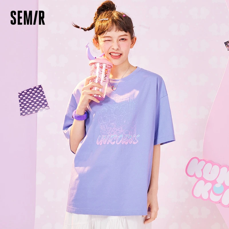 Футболка SEMIR Женская хлопковая с коротким рукавом, постепенное свободное пляжное модное Топ в стиле Ins, лето 2021
Футболка SEMIR Женская хлопковая с коротким рукавом, постепенное свободное пляжное модное Топ в стиле Ins, лето 2021