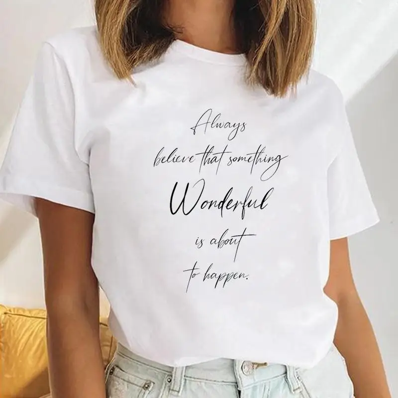 Women Letter New Style Printing Lovely Watercolor Fashion Female Clothes Tees Tshirt Cartoon Tops Print Ladies Graphic T-Shirt
Women Letter New Style Printing Lovely Watercolor Fashion Female Clothes Tees Tshirt Cartoon Tops Print Ladies Graphic T-Shirt