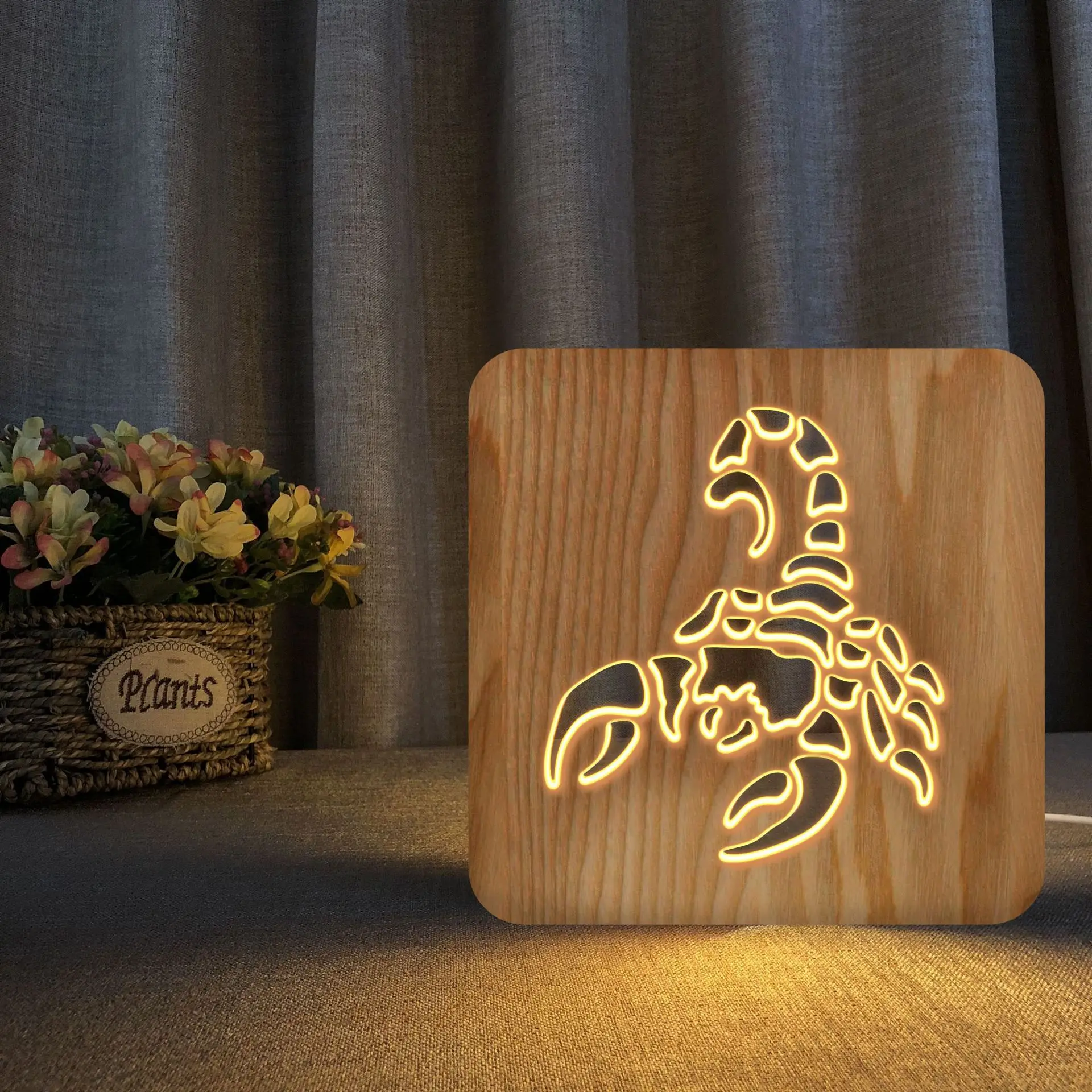 Scorpion Wooden Headlight Creative Gift KT-C Solid Wood Products Lamps for Living Room Table Home Decor Best Night Lamp LED
Scorpion Wooden Headlight Creative Gift KT-C Solid Wood Products Lamps for Living Room Table Home Decor Best Night Lamp LED