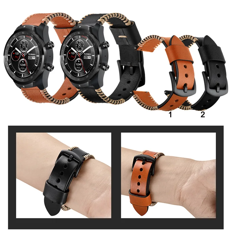 Ремешок кожаный для часов Ticwatch Pro 3 E2 S2 GTX, роскошный прочный браслет, аксессуары для часов, 20 мм 22 мм
Ремешок кожаный для часов Ticwatch Pro 3 E2 S2 GTX, роскошный прочный браслет, аксессуары для часов, 20 мм 22 мм