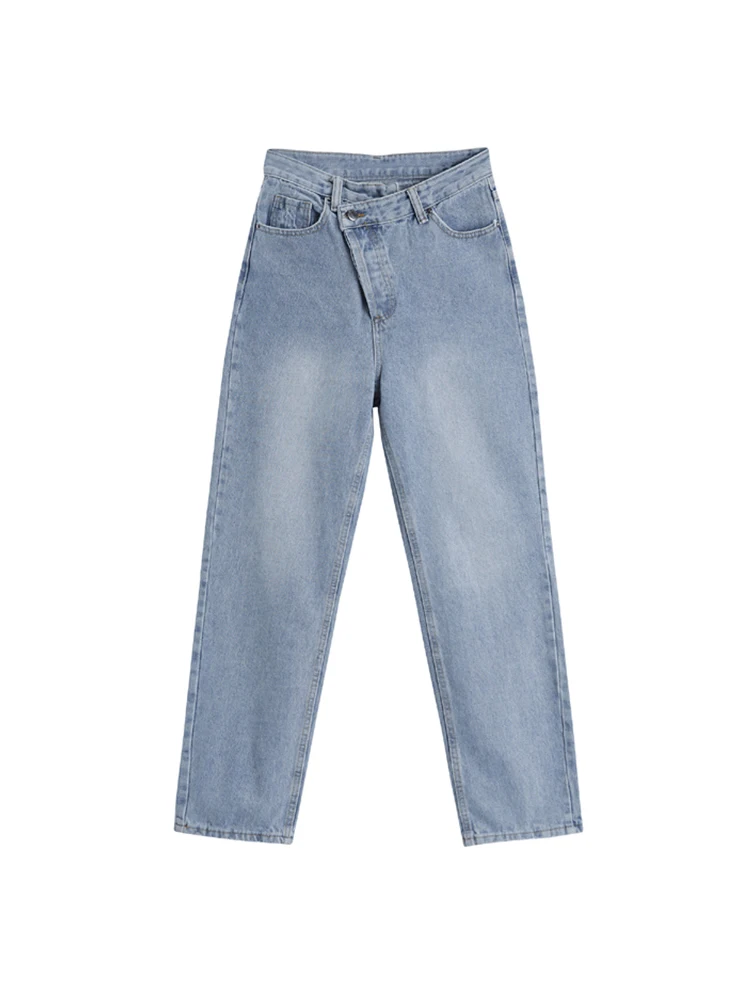 Female Loose Streetwear High Waist Irregular Pants 2020 New Autumn Casual Jeans Woman Long Trousers Cowboy 
Female Loose Streetwear High Waist Irregular Pants 2020 New Autumn Casual Jeans Woman Long Trousers Cowboy