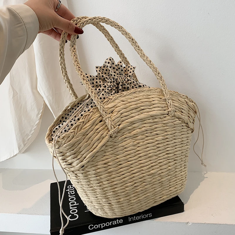 Fashion Women Straw Handbags Bucket Bag High Quality Ladies Summer Tote Shoulder Bag Designer Female Travel Messenger Bags New
Fashion Women Straw Handbags Bucket Bag High Quality Ladies Summer Tote Shoulder Bag Designer Female Travel Messenger Bags New