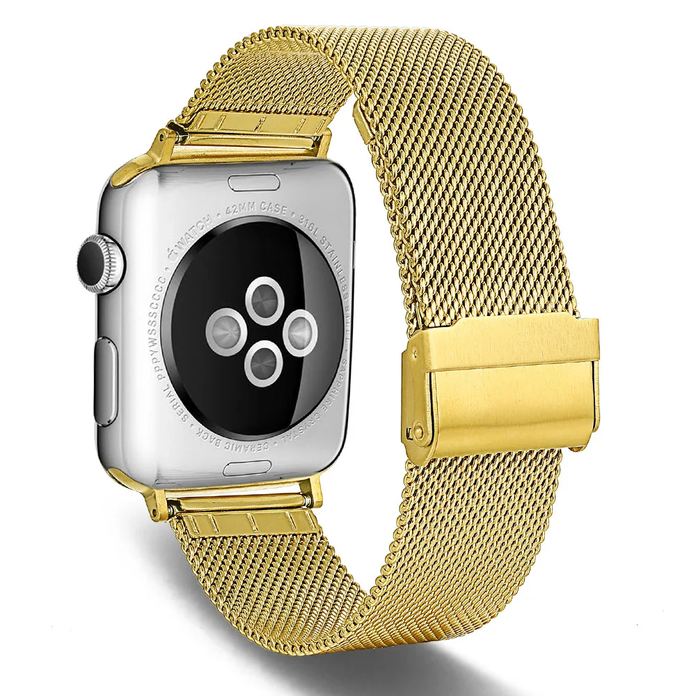 Ремешок Миланская петля для Apple Watch 38 мм 42 сменный Браслет из нержавеющей стали