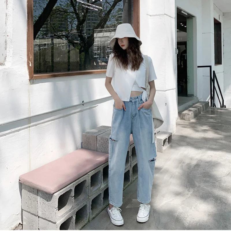 LANMREM High Waist Blue Hole Pockets Zipper Fly Wide Leg Pants New Loose Fit Pants Women Fashion Tide Autumn Summer 2021 2P2616
LANMREM High Waist Blue Hole Pockets Zipper Fly Wide Leg Pants New Loose Fit Pants Women Fashion Tide Autumn Summer 2021 2P2616