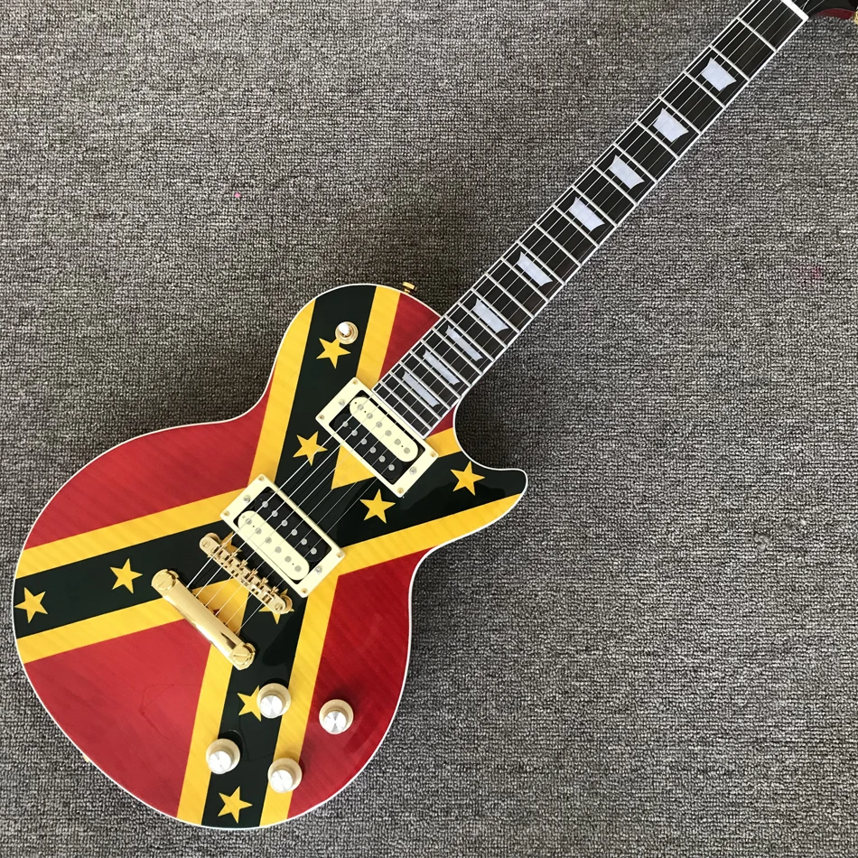 Rosewood fingerboard electric guitar, Gold hardware, Solid mahogany body electric guitar, Free shipping
Rosewood fingerboard electric guitar, Gold hardware, Solid mahogany body electric guitar, Free shipping