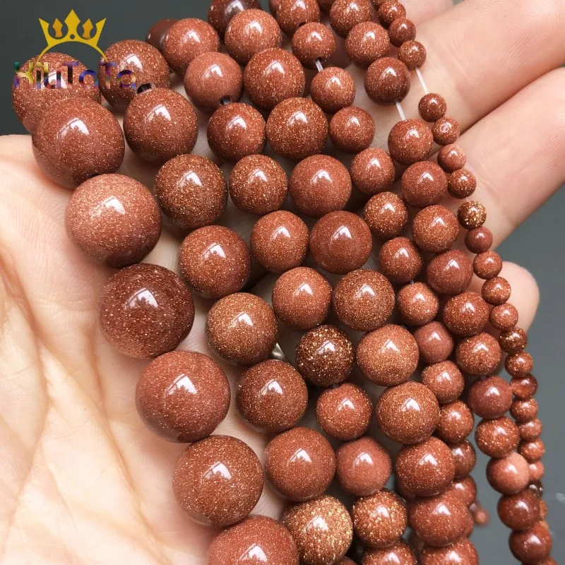 Gold Sand Round Loose Spacer Beads Natural Stone Beads For Jewelry Making DIY Bracelet Earrings Accessories 15'' 4/6/8/10/12mm
Gold Sand Round Loose Spacer Beads Natural Stone Beads For Jewelry Making DIY Bracelet Earrings Accessories 15'' 4/6/8/10/12mm