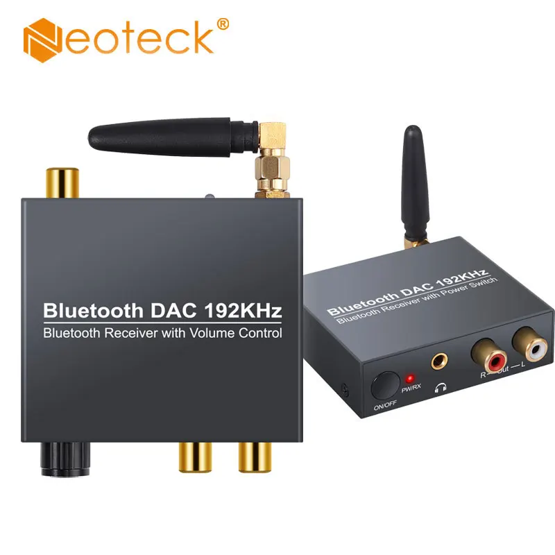Neoteck 192 кГц Bluetooth совместимый DAC цифровой аналоговый аудио конвертер адаптер