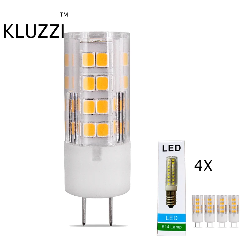 

KLUZZI 2019 Charming Christmas 2835 LED 350 Lumens G4 Dimmable Energy Saving Lamp Ceramic Corn Light Bulb AC DC 7V 12V Led Bulb