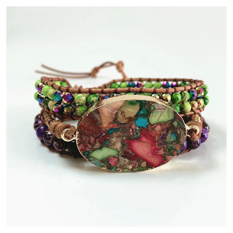 2021New Color Imperial Stone Bracelet Bohemian Bracelet Natural Stone Bracelet Women's Bracelet Gift Fashion Design DIY Jewelry
2021New Color Imperial Stone Bracelet Bohemian Bracelet Natural Stone Bracelet Women's Bracelet Gift Fashion Design DIY Jewelry