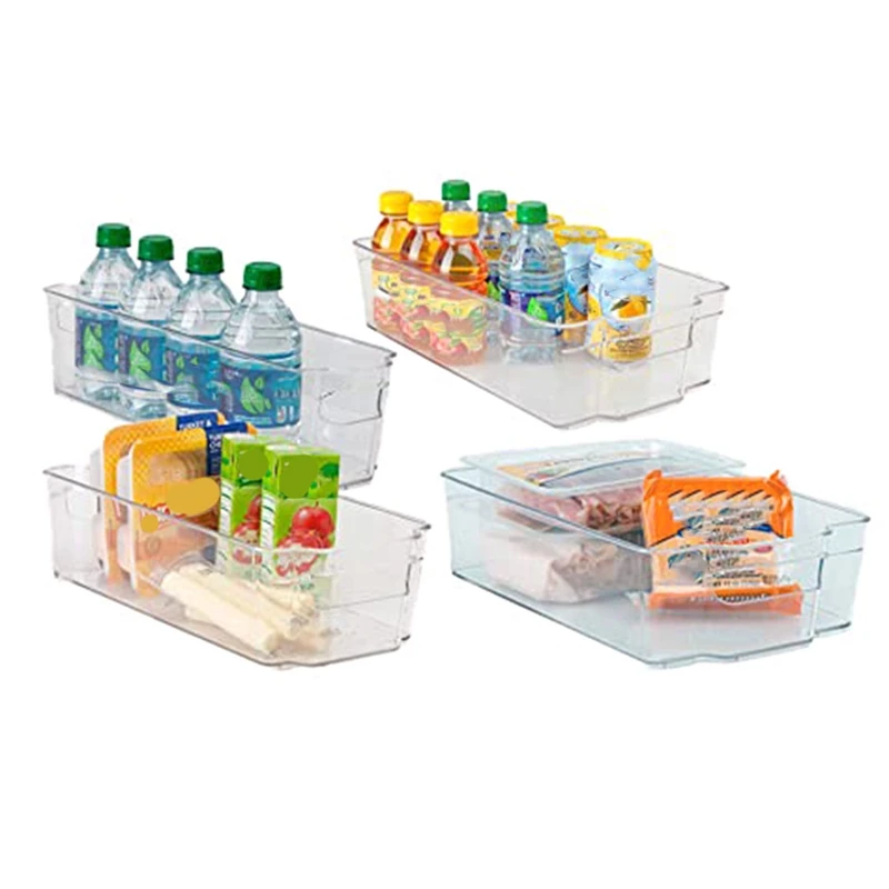 Refrigerator Organizer Stackable Bins, Set of 4, Assorted Organizer Bins for Freezer & Fridge Set-Clear
Refrigerator Organizer Stackable Bins, Set of 4, Assorted Organizer Bins for Freezer & Fridge Set-Clear