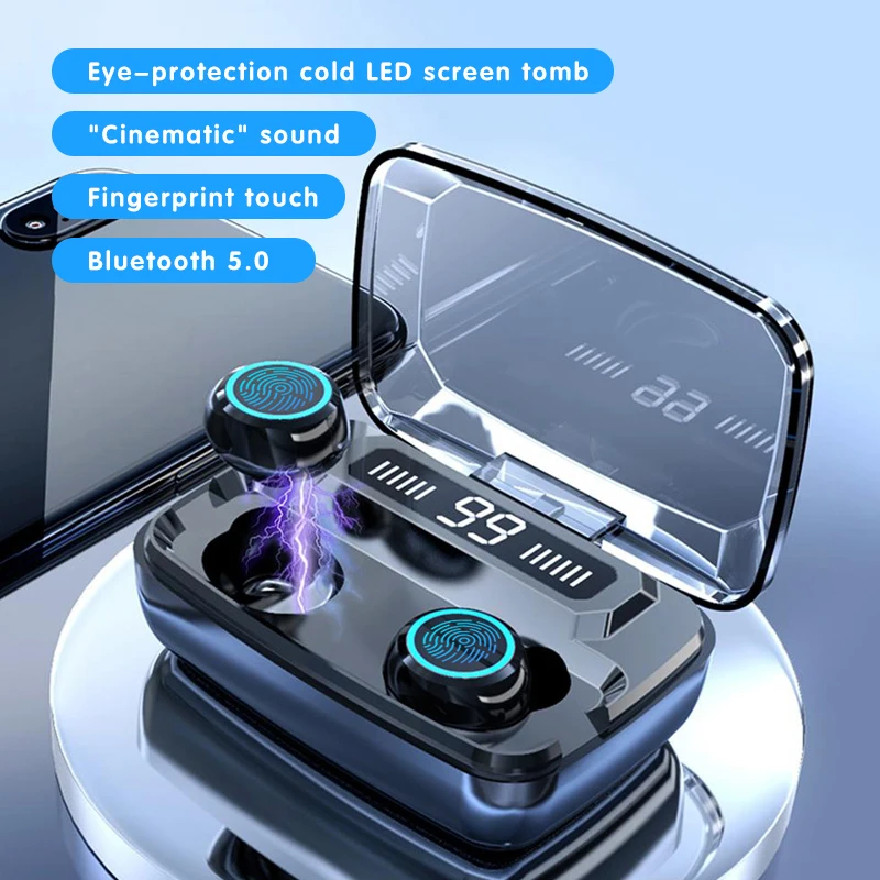 Wireless Headphones Bluetooth Headset V5.0 Bluetooth Earphone LED Display With 3300mAh Power Waterproof Earphone With Microphone
Wireless Headphones Bluetooth Headset V5.0 Bluetooth Earphone LED Display With 3300mAh Power Waterproof Earphone With Microphone