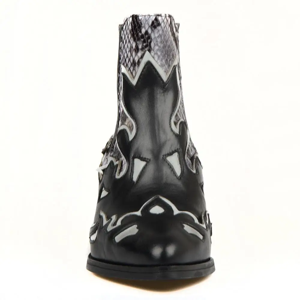 FootCourt- Motorcycle Ankle Western Cowboy Boots Women Animal Snake Pattern Genuine Leather Slip On Cowgirl Booties Botas Mujer
FootCourt- Motorcycle Ankle Western Cowboy Boots Women Animal Snake Pattern Genuine Leather Slip On Cowgirl Booties Botas Mujer