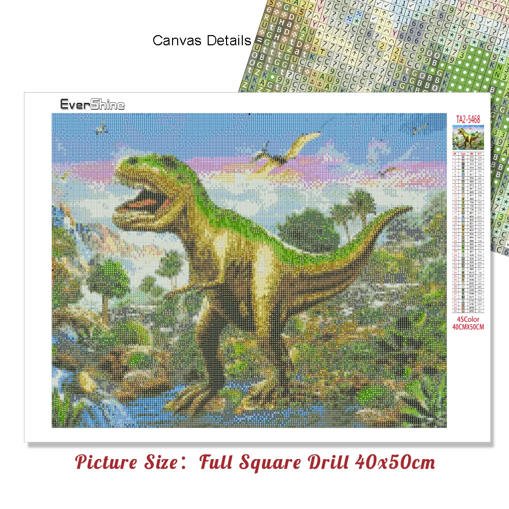Evershine 5D Алмазная вышивка динозавр полная площадь мозаика животные крестом наборы