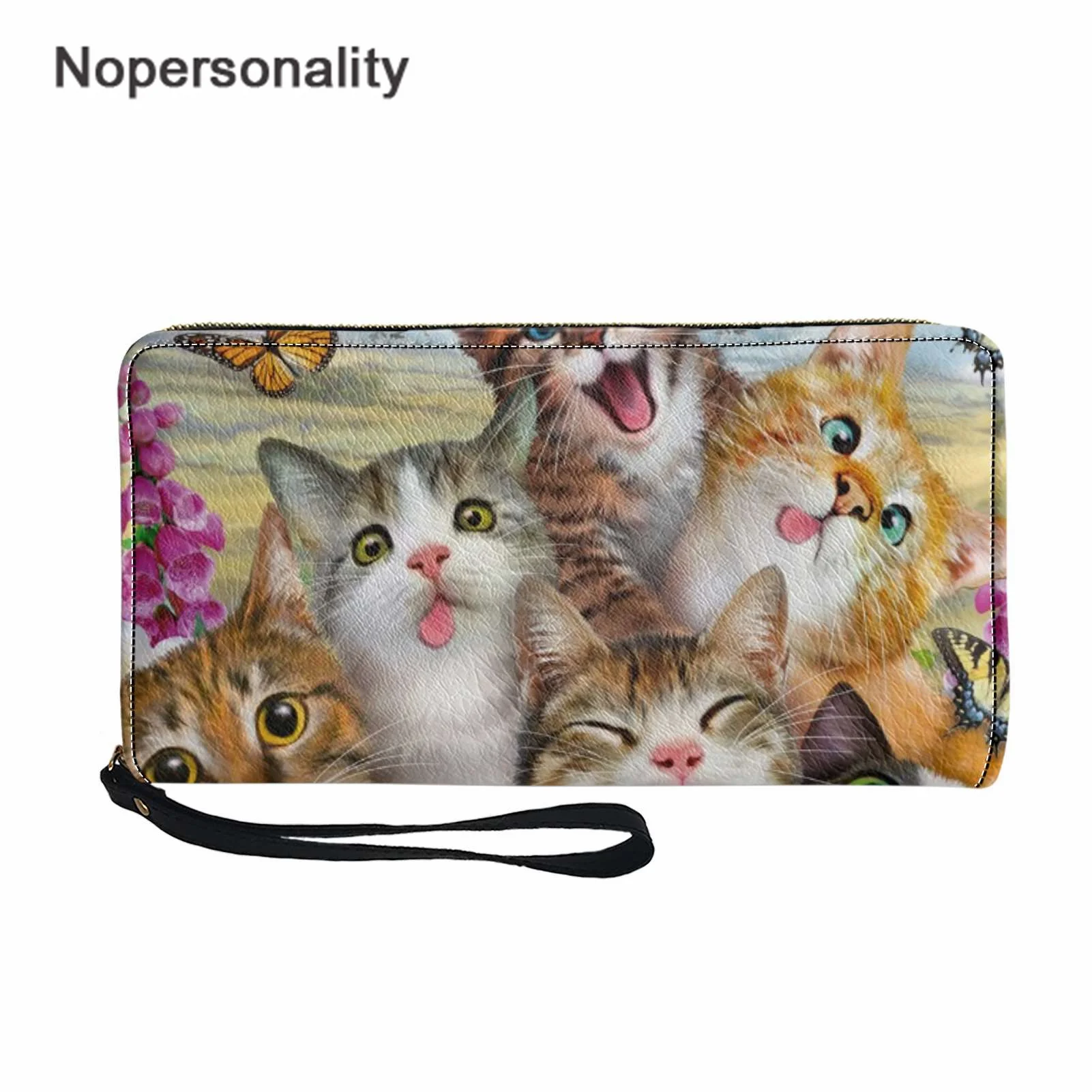 Noperisonality Ladies Wallet Funny Cat Print Female Long Card Bag Pu Leather Purse with Wristlets Casual Wallets for Girl
Noperisonality Ladies Wallet Funny Cat Print Female Long Card Bag Pu Leather Purse with Wristlets Casual Wallets for Girl