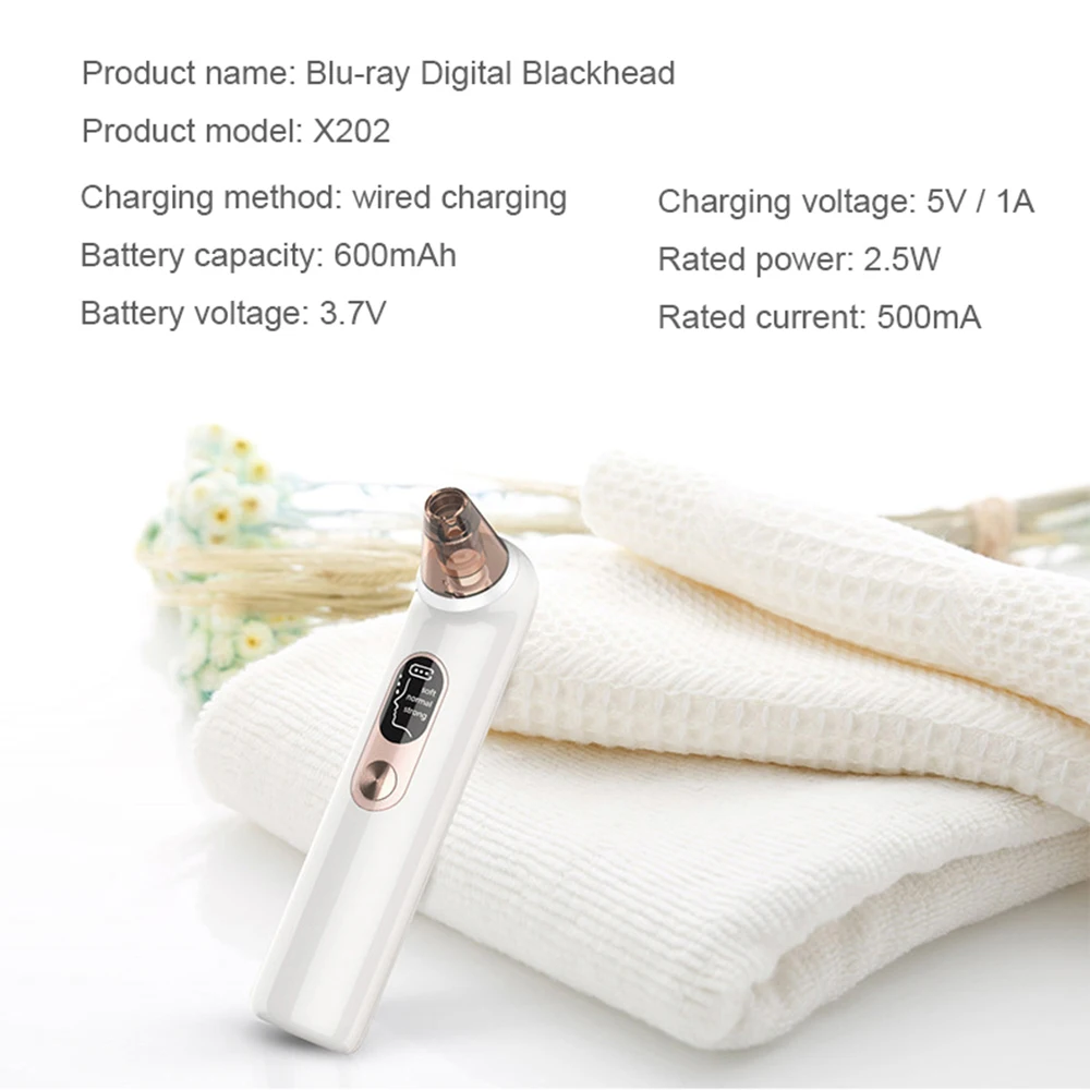 Electric Blackhead Remover Home Face Facial Cleaner Nose Pore Beauty Acne Pimple Removal Vacuum Suction Cleaner Machine
Electric Blackhead Remover Home Face Facial Cleaner Nose Pore Beauty Acne Pimple Removal Vacuum Suction Cleaner Machine