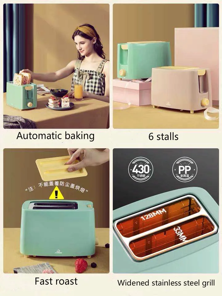Stainless Steel Bread Maker Electric Toaster Cake Toast Sandwich Oven Grill 2 Slices Automatic Breakfast Baking Machine EU
Stainless Steel Bread Maker Electric Toaster Cake Toast Sandwich Oven Grill 2 Slices Automatic Breakfast Baking Machine EU