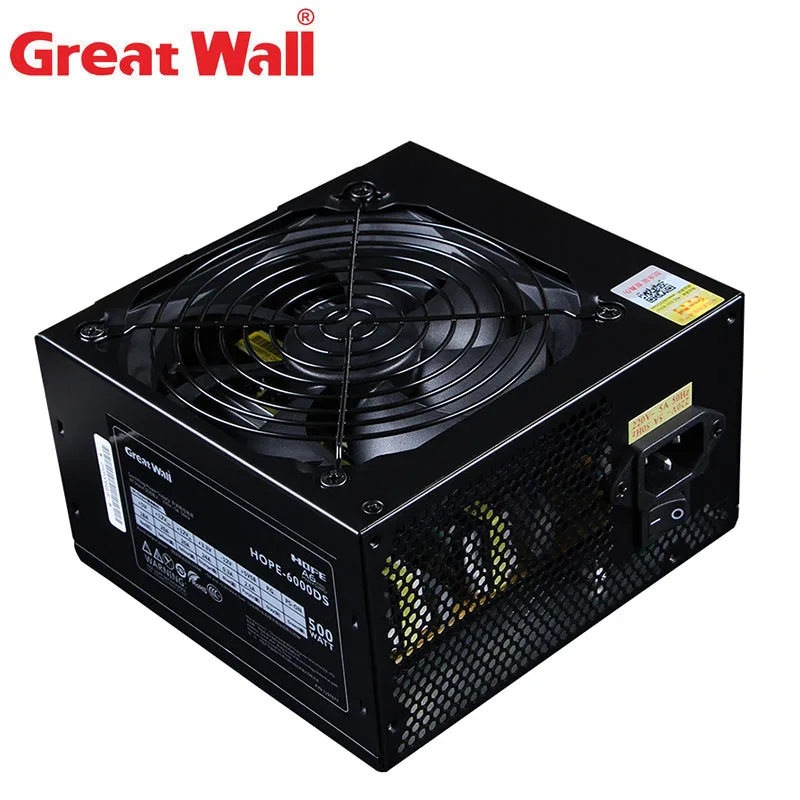 

Great Wall PC Power Supply Non-Modular 80Plus Bronze Max Power 600W 12V ATX PSU Active PFC 120mm Fan