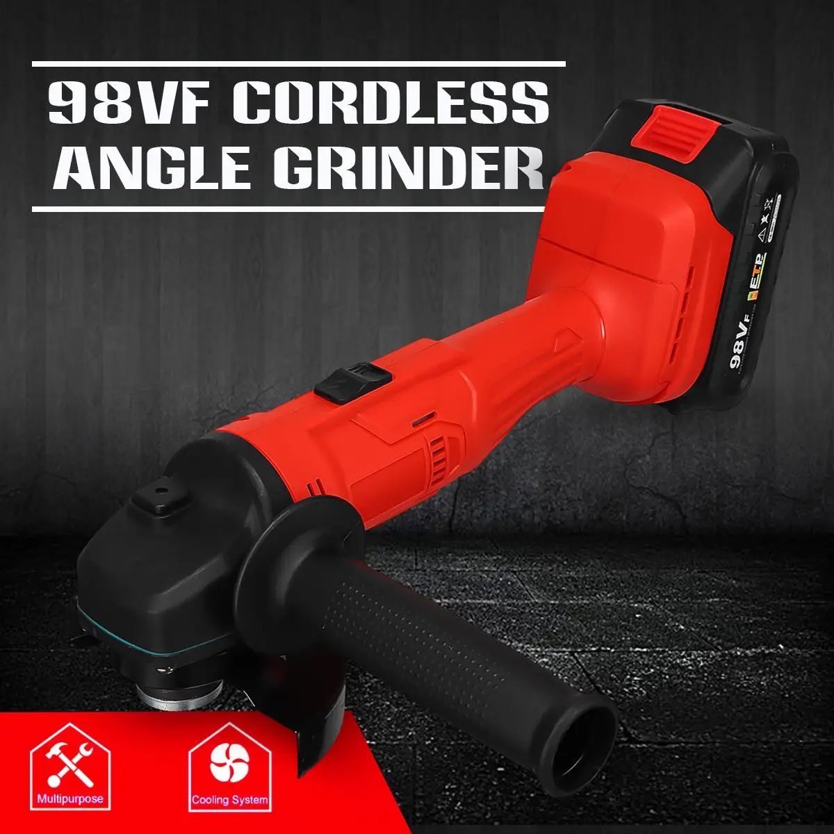 Беспроводная угловая шлифовальная машина 98VF, 100 мм, 1500 Вт, литий-ионный аккумулятор, электрическая машина для резки дерева с переменной скор...
Беспроводная угловая шлифовальная машина 98VF, 100 мм, 1500 Вт, литий-ионный аккумулятор, электрическая машина для резки дерева с переменной скор...