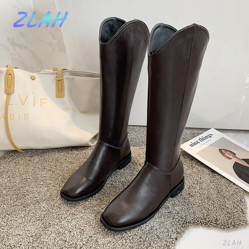 Женские сапоги, рыцарские сапоги, зимние удобные кожаные сапоги на низком каблуке, сапоги с квадратным носком, модные популярные женские са...
Женские сапоги, рыцарские сапоги, зимние удобные кожаные сапоги на низком каблуке, сапоги с квадратным носком, модные популярные женские са...