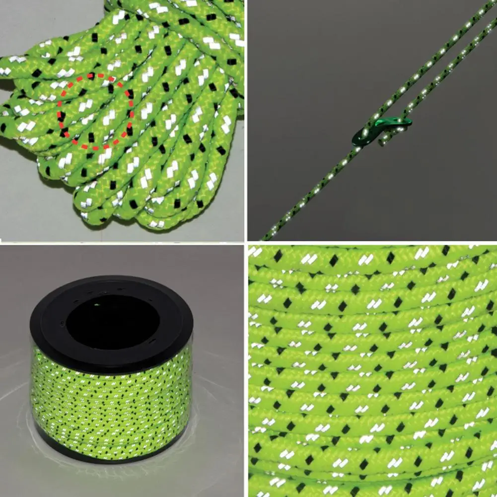 50m Reflective Nylon Tent Rope Washable Strong Cord for Indoor Outdoor Camping clothesline in or tent lines Tent Accessories 
50m Reflective Nylon Tent Rope Washable Strong Cord for Indoor Outdoor Camping clothesline in or tent lines Tent Accessories