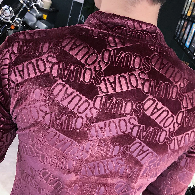 Winter Warm Autumn Velvet T Shirt Men Half Turtleneck T-shirts Slim Fit Tops Letter Printed Streetwear Casual Tees male Clothing
Winter Warm Autumn Velvet T Shirt Men Half Turtleneck T-shirts Slim Fit Tops Letter Printed Streetwear Casual Tees male Clothing