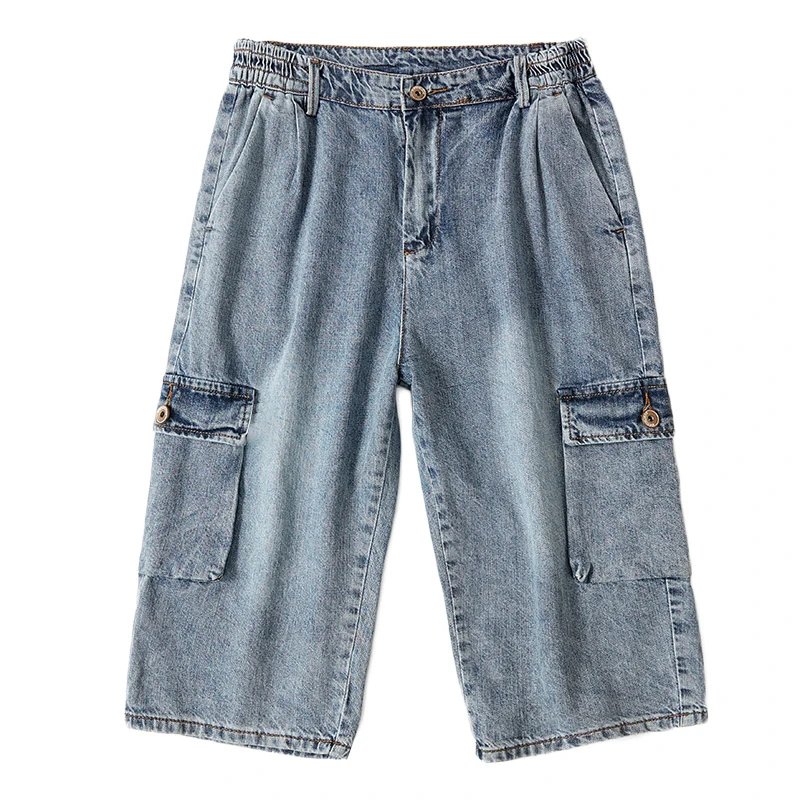 Jeans Shorts Men's Summer Breeches 2021 Multi Side Pocket Casual Bermuda Male Straight Long Blue Denim Loose Cargo Shorts Men
Jeans Shorts Men's Summer Breeches 2021 Multi Side Pocket Casual Bermuda Male Straight Long Blue Denim Loose Cargo Shorts Men
