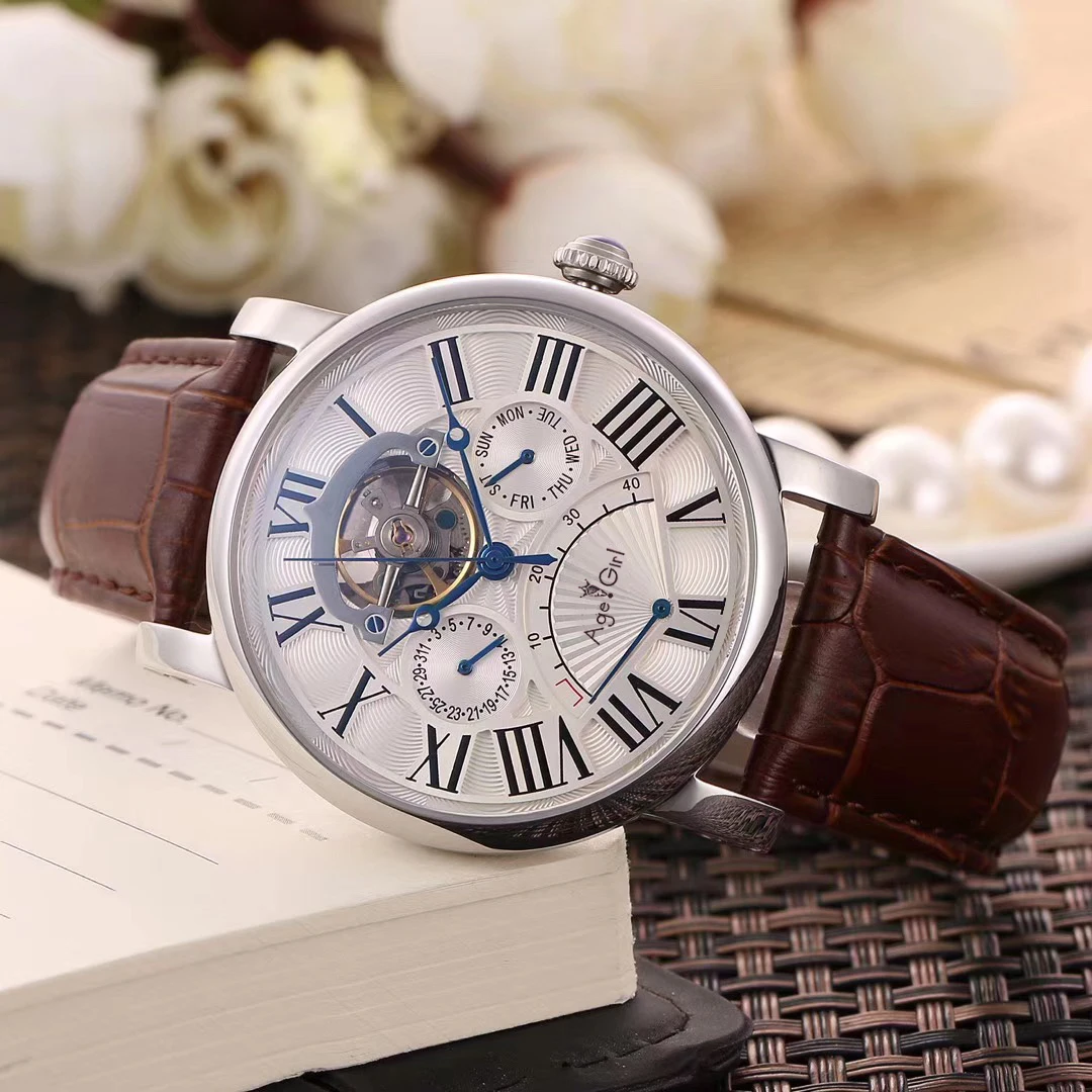 Classic New Men Automatic Mechanical Watch Silver Rose Gold Black Leather Tourbillon Dual Time Skeleton Sapphire Sport AAA+
Classic New Men Automatic Mechanical Watch Silver Rose Gold Black Leather Tourbillon Dual Time Skeleton Sapphire Sport AAA+