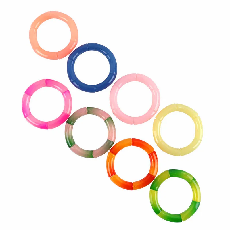 FishSheep Jelly Color Acrylic Beads Bamboo Bracelets For Women Bohemian Resin Charm Bracelets Bangles Wristband Fashion Jewelry
FishSheep Jelly Color Acrylic Beads Bamboo Bracelets For Women Bohemian Resin Charm Bracelets Bangles Wristband Fashion Jewelry