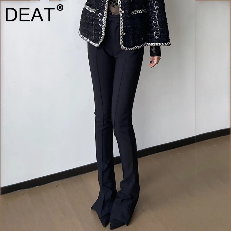 DEAT 2021 Autumn And Winter New Fashionable High Waist Solid Color Temperament Slim Fit Simple Black Women Pants 7I3408
DEAT 2021 Autumn And Winter New Fashionable High Waist Solid Color Temperament Slim Fit Simple Black Women Pants 7I3408