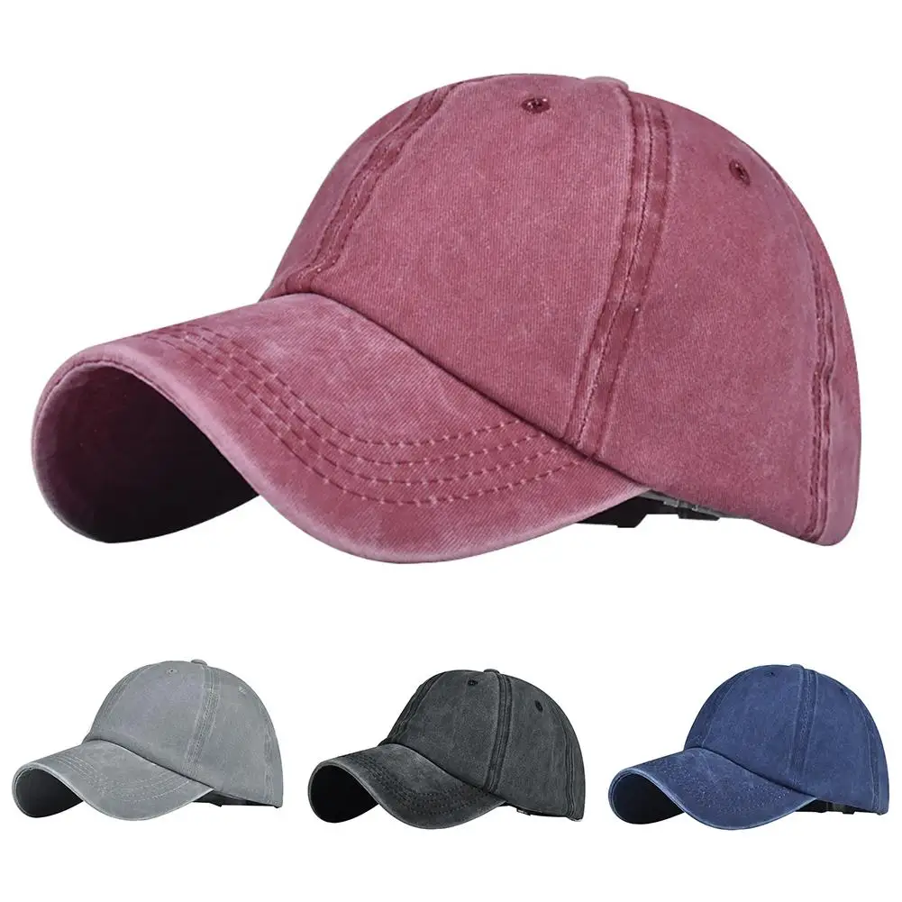 High Quality Men Washed Cotton Baseball Cap Vintage Solid Color Adjustable Anti UV Outdoor Sports Ponytail Hat Baseball Cap
High Quality Men Washed Cotton Baseball Cap Vintage Solid Color Adjustable Anti UV Outdoor Sports Ponytail Hat Baseball Cap