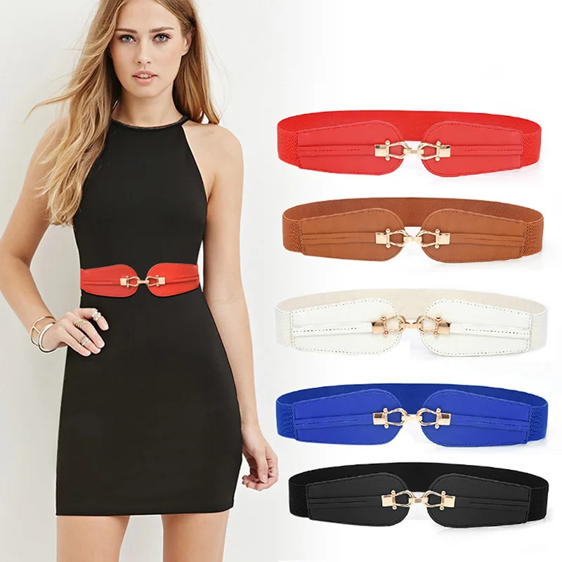 GAOKE PU Leather Elastic Wide Belt for Women Stretch Thick Waist Belt for Dress Fashion Stretch women belts plus size
GAOKE PU Leather Elastic Wide Belt for Women Stretch Thick Waist Belt for Dress Fashion Stretch women belts plus size