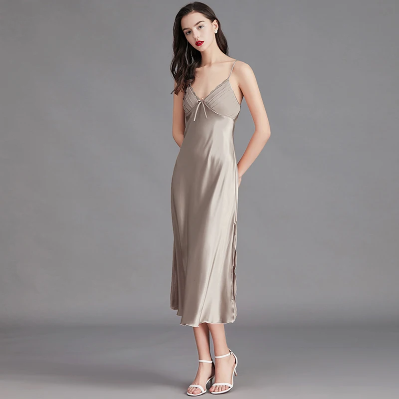 Sexy Night Dress Lingerie Silk Nightgown Summer Clothes For Women Sleepwear Chemise De Nuit Robe Nuisette Long Ladies Home Femme 
Sexy Night Dress Lingerie Silk Nightgown Summer Clothes For Women Sleepwear Chemise De Nuit Robe Nuisette Long Ladies Home Femme