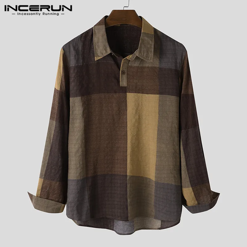 INCERUN Fashion Men Plaid Shirt Long Sleeve Streetwear Turn Down Collar Blouse 2021 Chic Breathable Casual Camisas Hombre S-5XL
INCERUN Fashion Men Plaid Shirt Long Sleeve Streetwear Turn Down Collar Blouse 2021 Chic Breathable Casual Camisas Hombre S-5XL