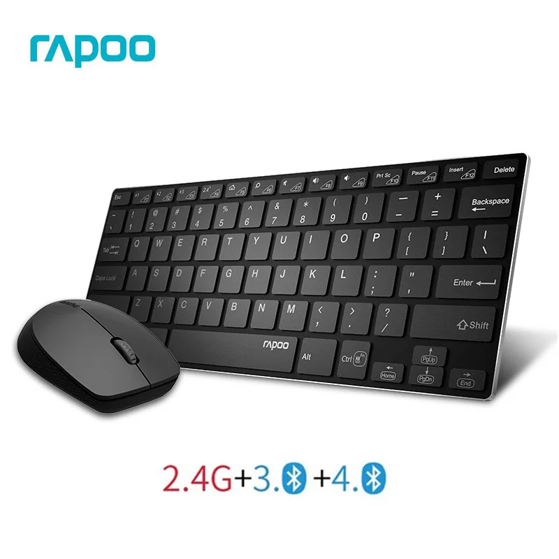 Rapoo Multi-Mode Wireless Keyboard Mouse Combos Switch Between Bluetooth & RT 2.4G Connects to 3 Devices,Thin Al-Alloy Keypad
Rapoo Multi-Mode Wireless Keyboard Mouse Combos Switch Between Bluetooth & RT 2.4G Connects to 3 Devices,Thin Al-Alloy Keypad