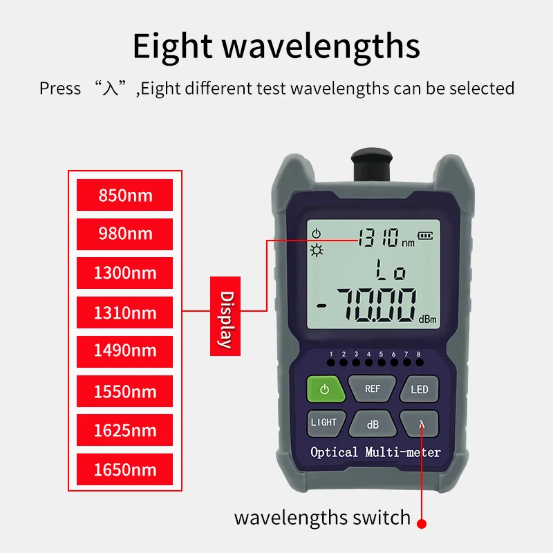 YYS-OP50A Mini Optical Power Meter FTTHOPM Fiber Optical Cable Tester SC/FC/ST Universal interface Connector
YYS-OP50A Mini Optical Power Meter FTTHOPM Fiber Optical Cable Tester SC/FC/ST Universal interface Connector