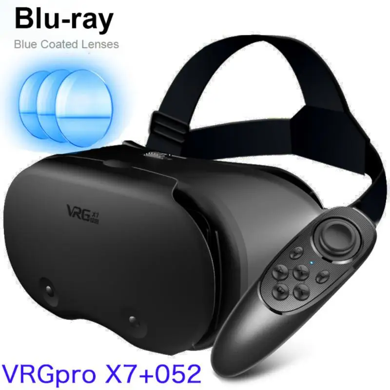 

Гарнитура виртуальной реальности 3D VR, умные очки, шлем для смартфонов, мобильный телефон, линзы 7 дюймов, бинокль с контроллерами