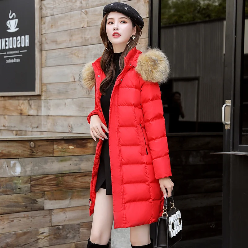 Down jacket women's medium long red winter thickened Korean wool collar 2020 new cold down coat
Down jacket women's medium long red winter thickened Korean wool collar 2020 new cold down coat
