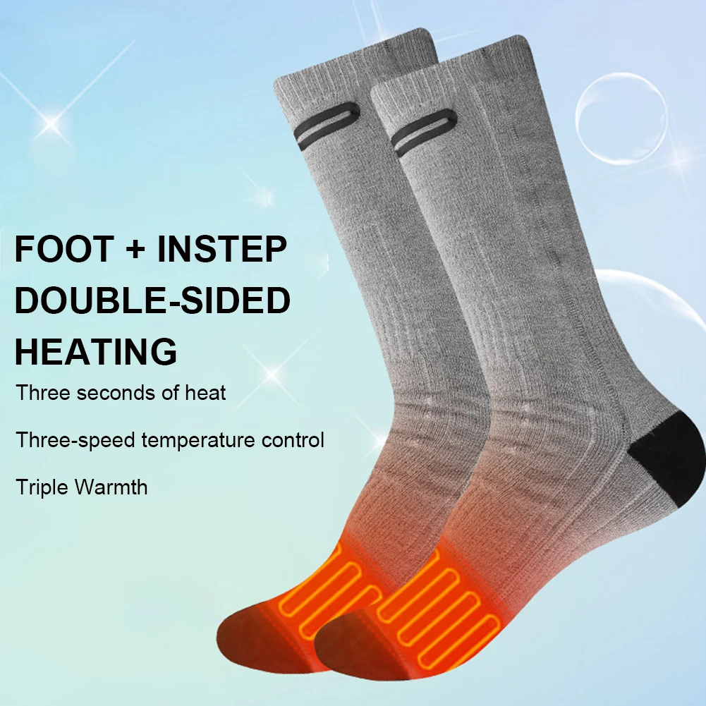 Winter Warm Heating Sock 3 Heat Elastic Waterproof Electric Heated Sock 4500mAh Power Bank Thermal Foot Warmer for Men Women
Winter Warm Heating Sock 3 Heat Elastic Waterproof Electric Heated Sock 4500mAh Power Bank Thermal Foot Warmer for Men Women