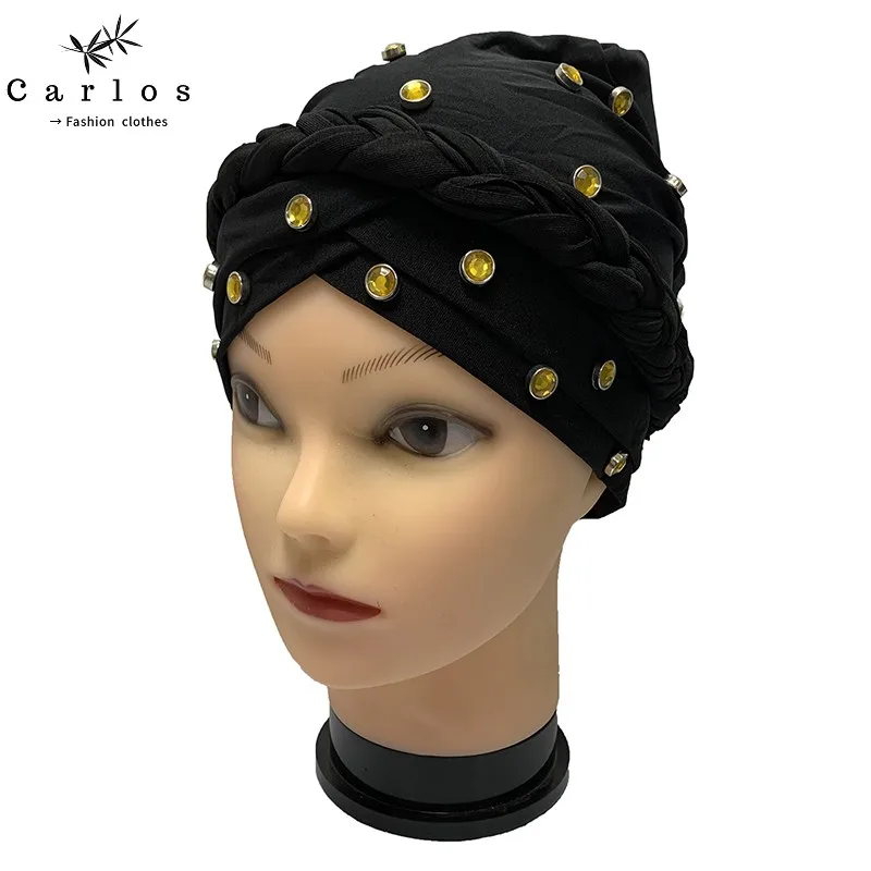 12 Pcs Newest Elegant Turban Hats Women Cap Beaded For India Hat Scarfs Head Wrap Headband Girl Hair Accessories Lady 
12 Pcs Newest Elegant Turban Hats Women Cap Beaded For India Hat Scarfs Head Wrap Headband Girl Hair Accessories Lady