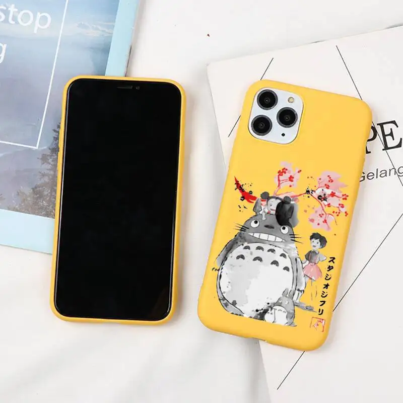 Kawaii Comic Totoro Phone Cases For Iphone 6 6s 7 8 Plus XR X XS XSmax 11 12 Pro Mini Max Candy Yellow Silicone Cover
Kawaii Comic Totoro Phone Cases For Iphone 6 6s 7 8 Plus XR X XS XSmax 11 12 Pro Mini Max Candy Yellow Silicone Cover