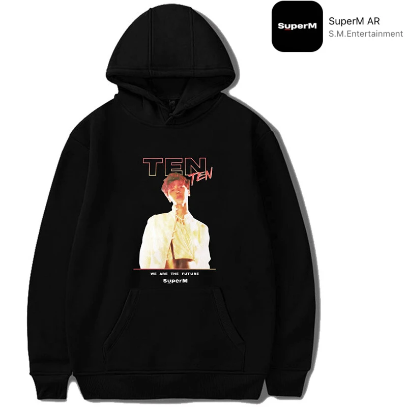Новинка Толстовка Kpop SuperM AR BAEKHYUN KAI MARK TAEMIN TEN TAEYONG LUCAS толстовка с капюшоном и
