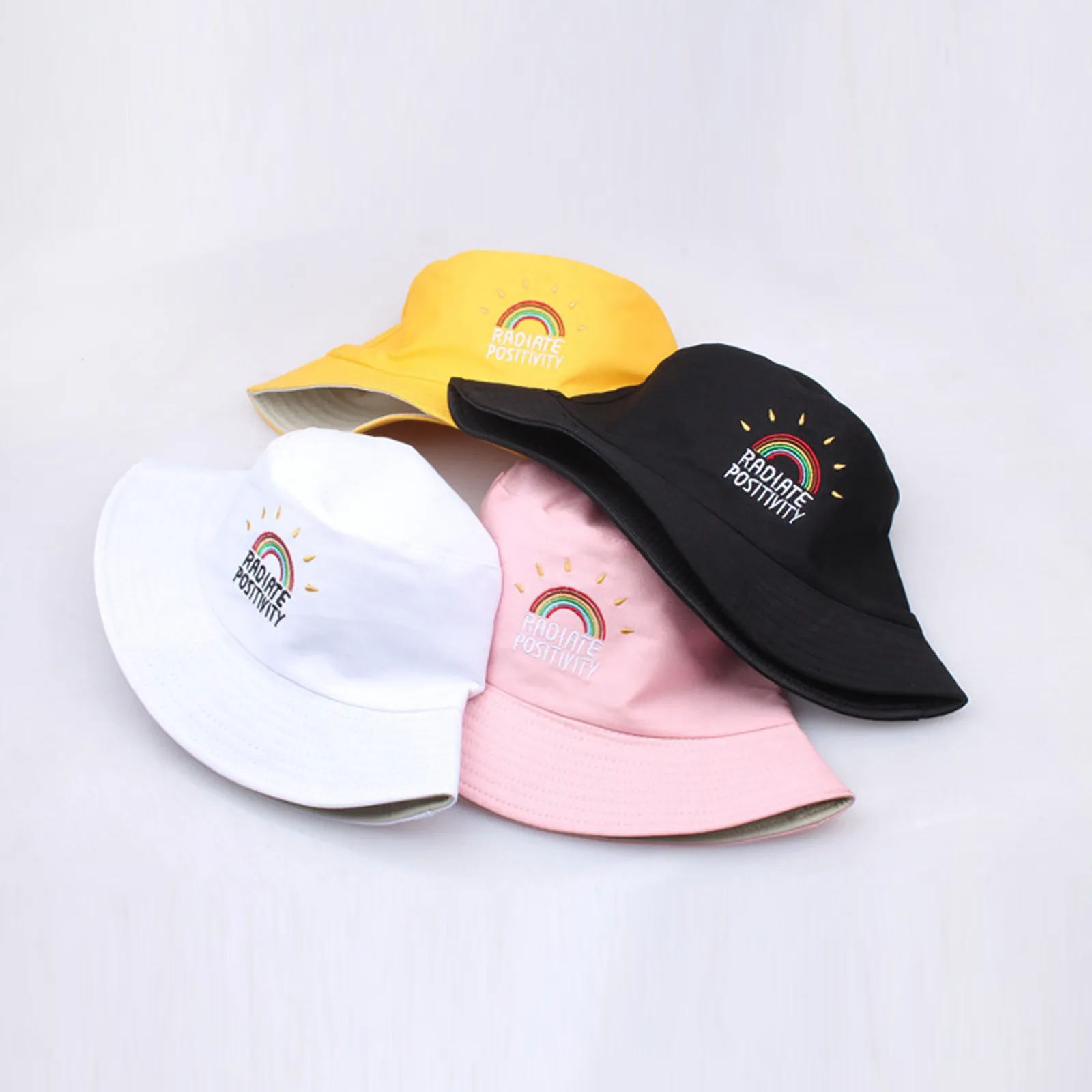 Women Canvas Rainbow Print Basin Hat Fisherman Hat Outdoor Sunhat Beach Cap Uv Protected Hat
Women Canvas Rainbow Print Basin Hat Fisherman Hat Outdoor Sunhat Beach Cap Uv Protected Hat