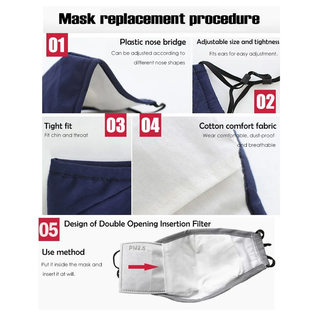 Cotton Face Mask Activated Carbon Mask Washable and Reusable Lot Mask Filter mouth Face mask filter safe Breathable masks
Cotton Face Mask Activated Carbon Mask Washable and Reusable Lot Mask Filter mouth Face mask filter safe Breathable masks