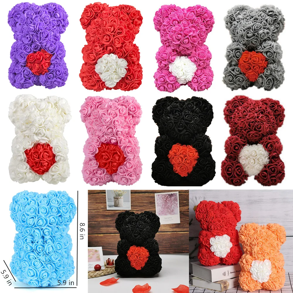 Red Heart Bear Rose Artificial Flowers Teddi Bear of Rose Decoration Valentine Christmas Day Gift for Women Dropshipping
Red Heart Bear Rose Artificial Flowers Teddi Bear of Rose Decoration Valentine Christmas Day Gift for Women Dropshipping