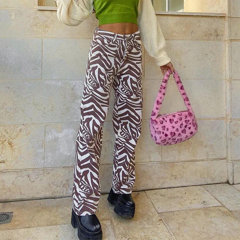 Spring Summer Zebra Print Casual Pants Women Fashion High Waist Skinny Long Trousers Ladies Blue Straight Sweatpants Streetwear
Spring Summer Zebra Print Casual Pants Women Fashion High Waist Skinny Long Trousers Ladies Blue Straight Sweatpants Streetwear