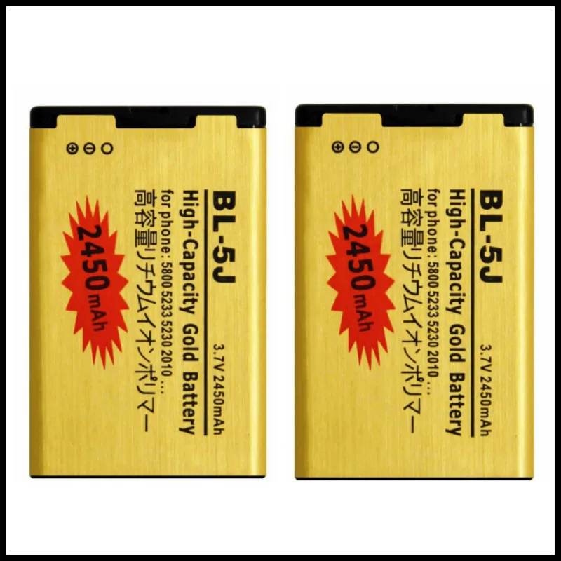 Аккумулятор для NOKIA 5230C 5800xm 5800ixm 5802xm 5900xm X9 n900 x6 5233 5235 X6m BL5J BL 5J 2 шт./лот|Аккумуляторы