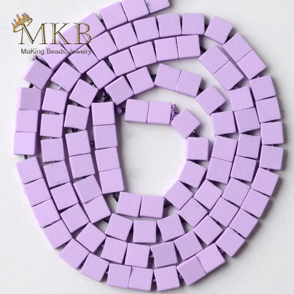 4*4mm Lavender Purple Hematite Stone Natural Stone Squar Matte Rubber Beads Space Loose Beads For Jewelry Making Diy Bracelet15"
4*4mm Lavender Purple Hematite Stone Natural Stone Squar Matte Rubber Beads Space Loose Beads For Jewelry Making Diy Bracelet15"