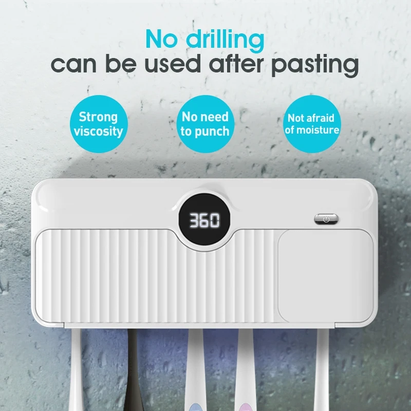 Smart UVC Disinfection Toothbrush Holder Disinfection Tool Drying LED Portable Toothbrush Disinfection Box
Smart UVC Disinfection Toothbrush Holder Disinfection Tool Drying LED Portable Toothbrush Disinfection Box