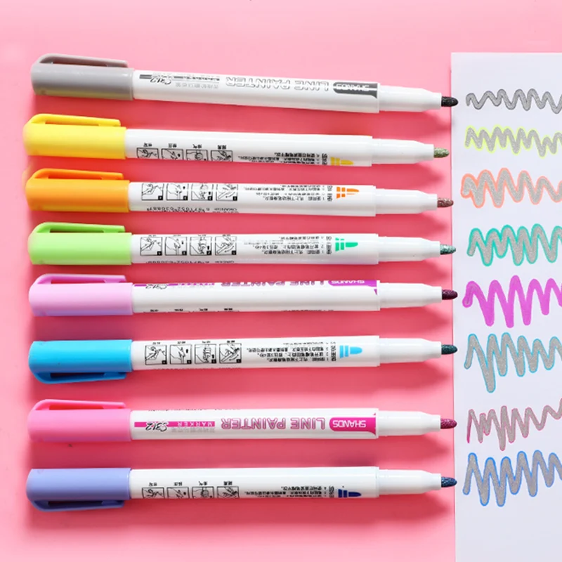 8 Pcs Double Line Contour Pen Color Marker Pen Student Marker Stationery Set Supplies Line Pen Highlighter Markers Scrapbooking
8 Pcs Double Line Contour Pen Color Marker Pen Student Marker Stationery Set Supplies Line Pen Highlighter Markers Scrapbooking